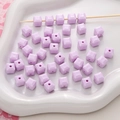 Cuentas de cubo de acrílico violeta lavanda de 8mm con facetas de diamante para joyería - 8mm / Púrpura