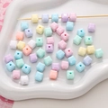 Cuentas acrílicas cuadradas de 8mm en colores macaron para bisutería DIY - 8mm / Multicolor