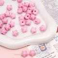 Perles étoiles roses en acrylique 11mm pour bijoux faits main et accessoires cheveux - 11x11mm / Rose 5 Pièces/Paquet