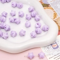 Perles en étoile acrylique lavande 11mm pour la fabrication de bijoux DIY et colliers - 11x11mm / Violet 5 Pièces/Paquet