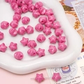 Perles étoiles en acrylique rose pour bijoux DIY et accessoires de coiffure - 11x11mm / Mauve 5 Pièces/Paquet