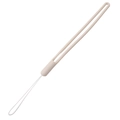 Flüssiges Silikon Handy-Lanyard in Beige, Handgelenkschlaufe mit Nylon-Enden für Zubehör - Länge 20cm / Antikweiß