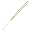 Pale green liquid silicone wrist strap phone lanyard with DIY attachment loop - Total Length Approx 20cm (1 Piece/Pack) / Matcha Green