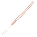 Peach pink liquid silicone phone lanyard with flexible wrist strap for handmade DIY keys - Total Length Approx 20cm (1 Piece/Pack) / Sand Pink