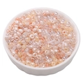 Mix of pearlescent white, pink and champagne glass seed beads for DIY jewelry making - Amber Gold