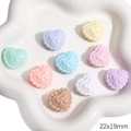 22x19mm heart bow acrylic beads in pastel macaron colors for DIY jewelry crafts - 10 Pieces/Pack (Aperture approx. 1.5mm) / Bowknot Heart Necklace