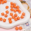 Perles en acrylique orange en forme d'étoile pour la création de bijoux DIY - 11x11mm / Orange Vif 5 Pièces/Paquet