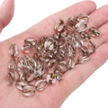 Transparante glazen koffieboon kralen met gouden golfpatroon voor DIY sieraden maken - 10x8mm (20 Stuks/Pak) / Bruin