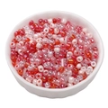 DIY mixed glass beads set in pink and red tones for handmade jewelry crafting - Cinnabar Red