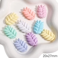 Pastel acrylic leaf charms in assorted macaron colors for DIY jewelry, size 20x27mm - Leaf