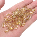 Transparante ovale kralen met gouden spiraal voor DIY-sieraden en armbanden - 10x8mm (20 Stuks/Pak) / Goud