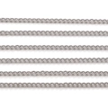 Silver plated curb chain extender for DIY necklace and jewelry making crafts - 1.3mm 1m/Pack / White Gold