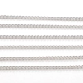 Parallel rows of polished silver curb chain extensions for DIY necklace making - 1.3mm 1m/Pack / Silver