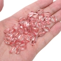 Roze spiraalvormige glazen kralen in koffieboonvorm voor DIY sieraden maken - 10x8mm (20 Stuks/Pak) / Karmozijnrood