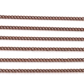 Antique copper curb chain for DIY jewelry making with dense metallic link texture - Antique Red Copper