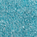 Sparkling light blue glass beads with silver glitter interior for DIY jewelry making - 4mm / Sky Blue