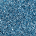 Faceted light blue glass seed beads with internal glitter for DIY jewelry making - 4mm / Peacock Blue