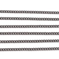 Matte black curb chain extensions for DIY necklaces and handmade jewelry accessories - Gunmetal