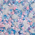 Mix di paillettes a cuore e stella in toni rosa e viola per accessori fai-da-te - Modello 16 (ZL52)