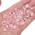 Roze glazen kralen in de vorm van koffiebonen met wervelpatroon voor DIY-sieraden - 10x8mm (20 Stuks/Pak) / Roze