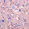 Paillettes miste cangianti rosa e viola con fiori, stelle e perline per il fai-da-te - Modello 20 (ZL52)