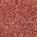 4mm faceted glass seed beads with sparkling red-orange core for DIY jewelry making - 4mm / Crimson