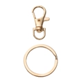 Fermoir homard en alliage de zinc doré avec anneau fendu pour bricolage de porte-clés - 32mm / Or KC