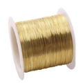 Golden craft copper wire on white spool for jewelry making and DIY beading projects - Fine (0.3) / Gold