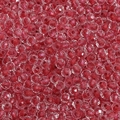 Polished 4mm red faceted glass beads with gold glitter for DIY jewelry making - 4mm / Red