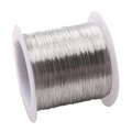 DIY jewelry making silver tarnish resistant copper wire on white plastic spool - Fine (0.3) / Silver