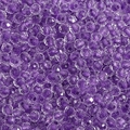 Faceted purple glass seed beads with internal glitter for DIY jewelry making and crafts - 4mm / Blue and Purple
