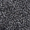 Faceted transparent glass seed beads with dark glitter filling for DIY jewelry making - 4mm / Black