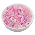 Pink and white mixed glass seed beads in a white ceramic bowl for DIY jewelry making - Rose Pink