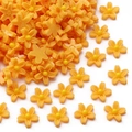 Abalorios de flores de resina naranja de 7mm para manualidades DIY y decoración de uñas - Naranja