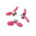 Rosafarbene Federclips mit Silberspulen für DIY-Schmuck und Schlüsselanhänger - Klein / Rosa