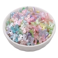 Colorful 10x11mm butterfly shaped ABS pearl beads in Macaron tones for DIY jewelry making - Butterfly Design / 100pcs Pack / Random Mixed Colors