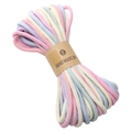 Macaron gradient cotton braided rope in pink, yellow, and blue for DIY handmade crafts - Macaron Blue