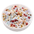 Colorful mixed glass seed beads for DIY jewelry making in a white ceramic bowl - Soapstone Color
