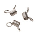 Three-piece set of silver spiral metal spring clips for DIY handmade doll keychains - Large (No Sleeve) / Silver