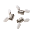 Set of 3 spring expander hooks with white silicone caps for DIY apparel accessories - Large / White