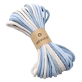 Cordon coton dégradé bleu 4mm 100m pour tissage artisanal et décorations suspendues - Environ 4mm 100m/Paquet / Bleu et blanc