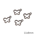 DIY antique silver butterfly charms 11x8mm for bracelets and necklace making - 30 Pieces/Pack (11x8mm)