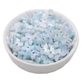 Shiny light blue butterfly shaped ABS pearl beads with iridescent AB finish for DIY jewelry - Butterfly Design / 100pcs Pack / Blue Series