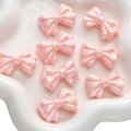Iridescent pink bow-shaped acrylic beads for DIY handmade jewelry crafting - Stacked Style Bowknot / Pack of 2 (31x21mm) / Pink