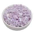 Iridescent purple butterfly ABS pearl beads for DIY jewelry making in a white bowl - Butterfly Design / 100pcs Pack / Purple Series