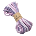 DIY purple and pink gradient braided cotton rope bundle with handmade label for jewelry - Purple White Series