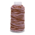 Cordino di cotone ritorto marrone e viola con filo metallico d'oro su rocchetto - 1.2mm x 80m / Sfumatura Viola Marrone