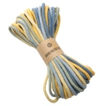 Blue and yellow gradient 4mm braided cotton cord for handmade DIY crafts and accessories - Yellow Blue Series