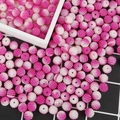 10mm pink and white gradient ABS pearl beads with berry texture for DIY jewelry making - 10mm / Beige & Rose Red