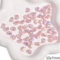 Perline a farfalla rosa cangiante 10x7mm per la creazione di gioielli fai da te e unghie - Stile Farfalla Piccola (#07) / 10x7mm (2 Pezzi/Confezione) / Rosa Olografico